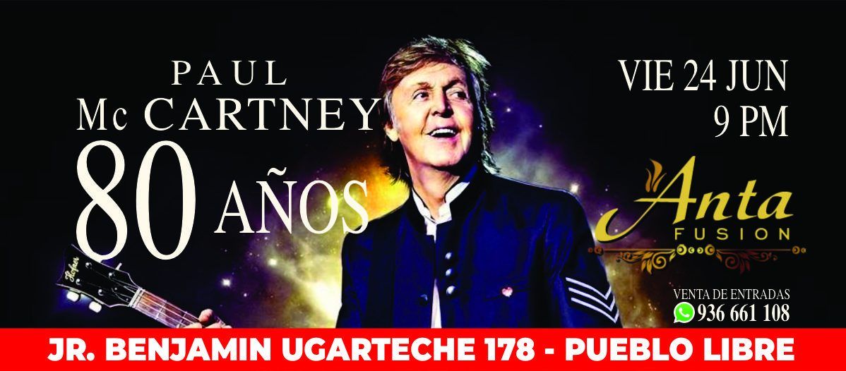 Paul McCartney 80 en Anta Fusión a cargo de BEATBANG